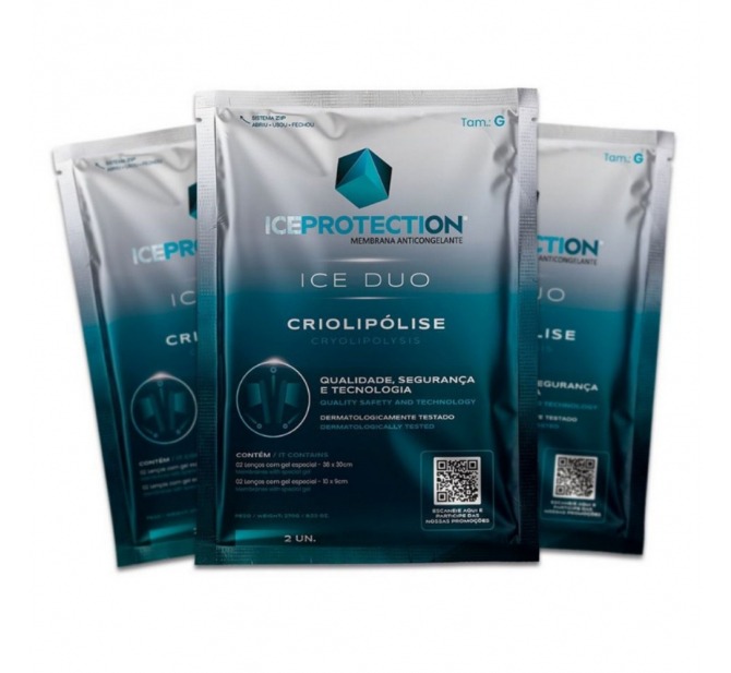 Membranas para criolipólise ICE DUO -Tam. G 270g (2 unid. por sachê) - Iceprotection