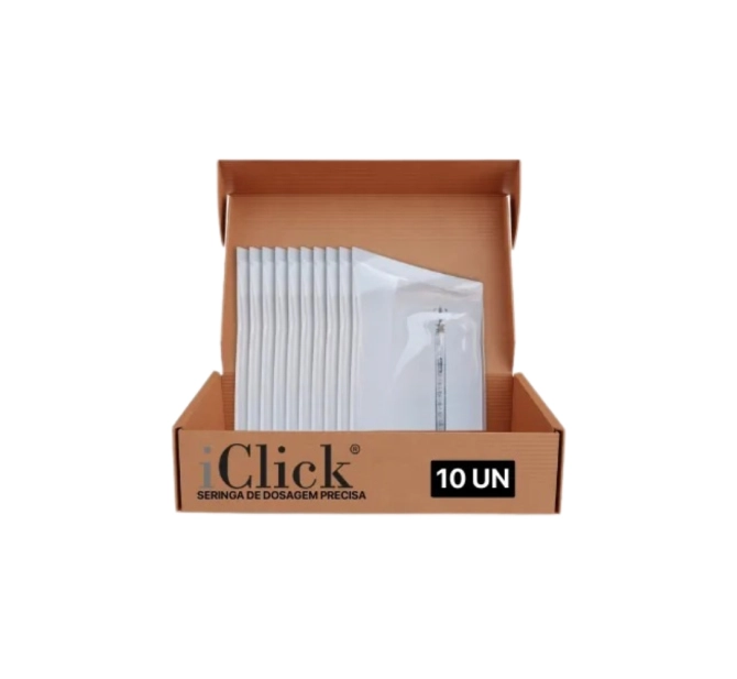 Iclick - Seringa de dosagem para Toxina Botulínica 1ml - Kit com 10 unidades