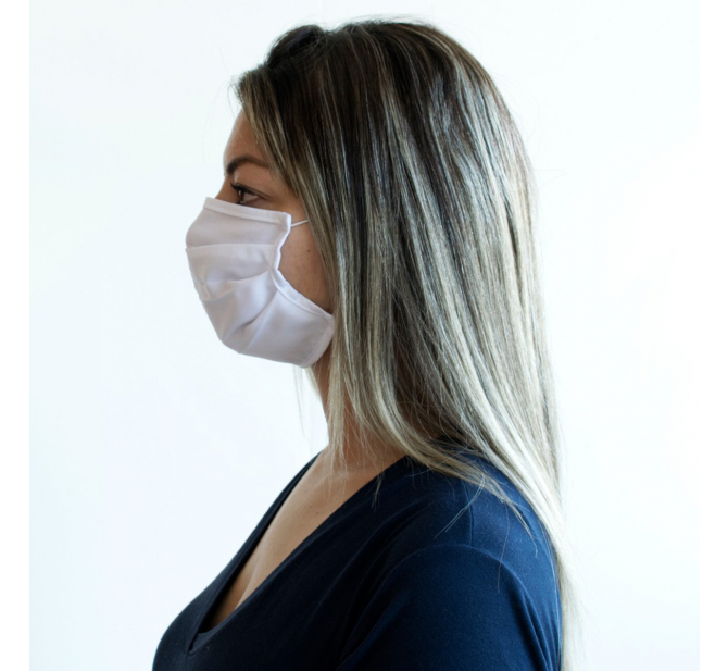Kit 12 Máscaras de Proteção Facial em Tecido Gabardine Lavável e Reutilizável - BCMED