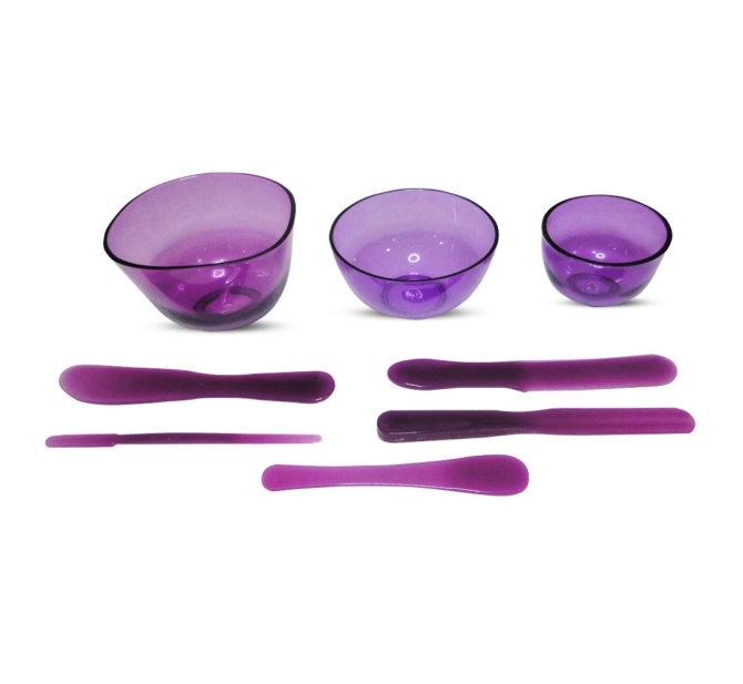 KIT 3 Cubetas + 5 Espátulas Para Estética - Lilás - Estek