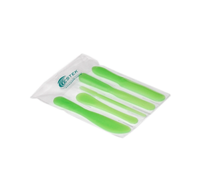 KIT 3 Cubetas + 5 Espátulas Para Estética - Verde - Estek