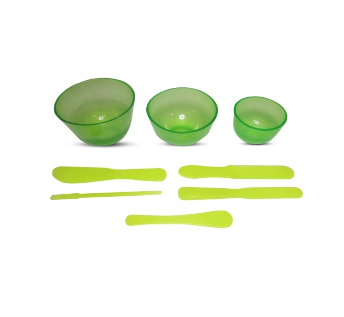 KIT 3 Cubetas + 5 Espátulas Para Estética - Verde - Estek