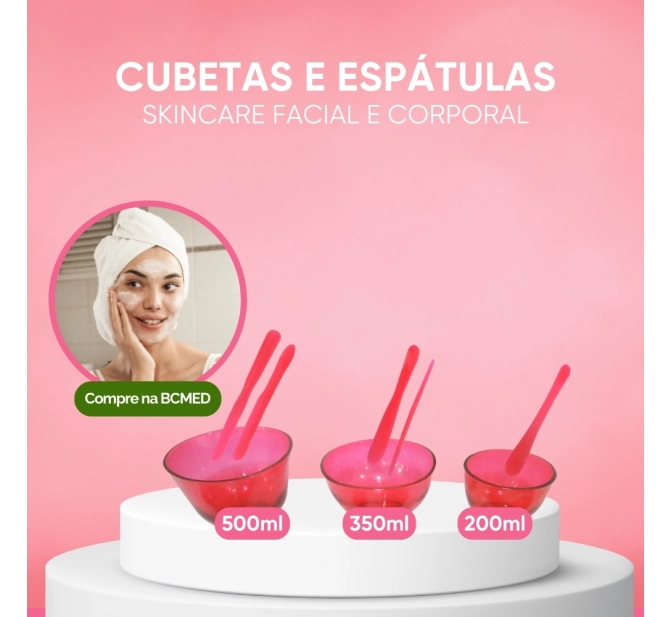 Kit Básico 2.0 - Cubetas + Espátula + Pincel - Acessórios de Estética - Estek