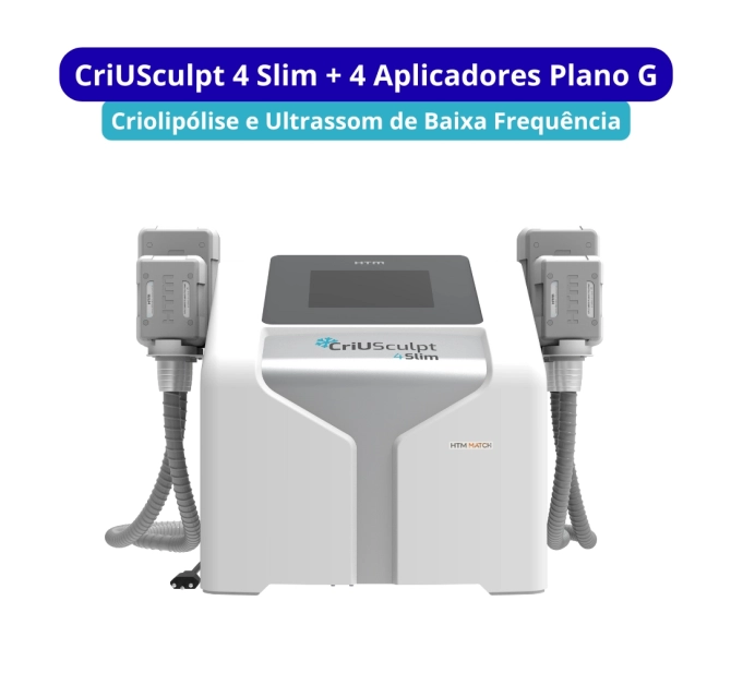 Kit Completo para Criolipólise e Ultrassom - Criusculpt Slim + 4 Placas G - HTM 
