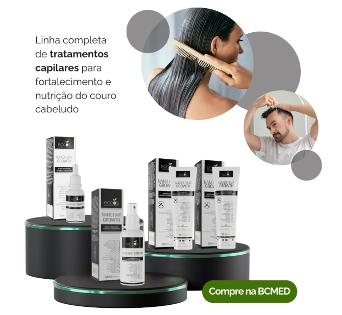 Kit Crescimento Capilar e Combate Queda de Cabelo - Linha Hair Growth - Eccos Cosméticos