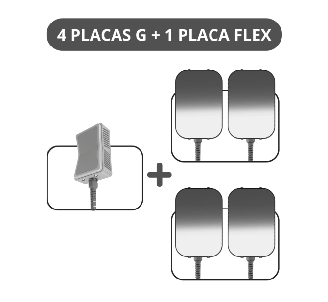 Kit Criolipólise - 4 Placas G + 1 Placa Flex para Criodermis 2.0 e Smart - Medical San