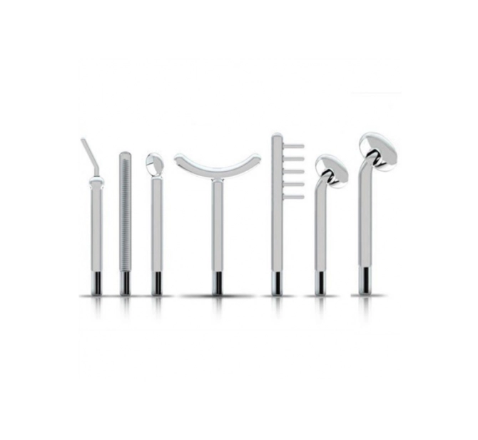 Kit de Alta Frequência HF - IBRAMED + Kit Eletrodos de Vidro 7 peças + Rack Organizador