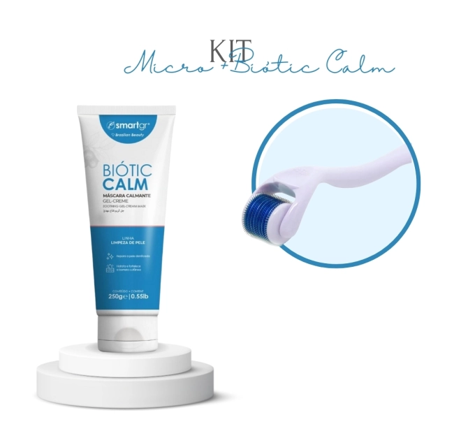  Kit de Microagulhamento - Smart Dermaroller 540 Agulhas + Smart Biótic Calm - Smart GR