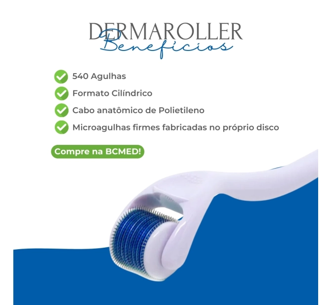 Kit de Microagulhamento - Smart Dermaroller 540 Agulhas + Smart Clorex Clean - Smart GR