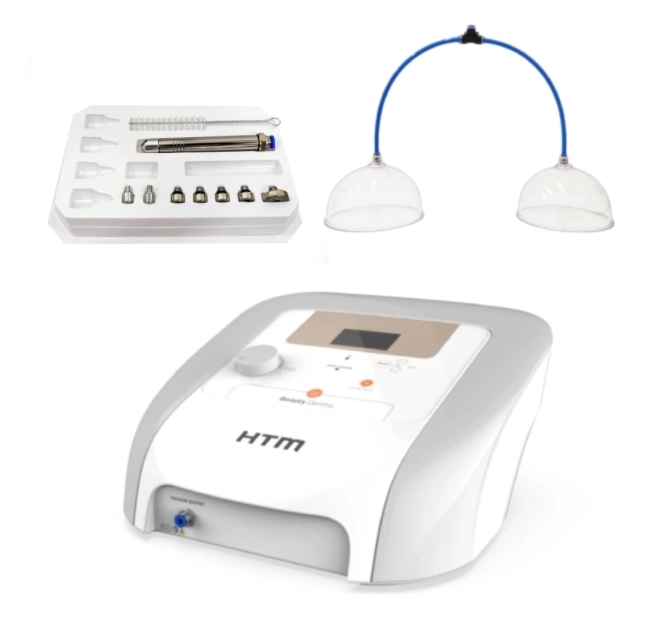 Kit de Vacuoterapia - Beauty Dermo HTM + Kit de Ventosas Glúteos Pump Up + Caneta para Peeling de Diamante