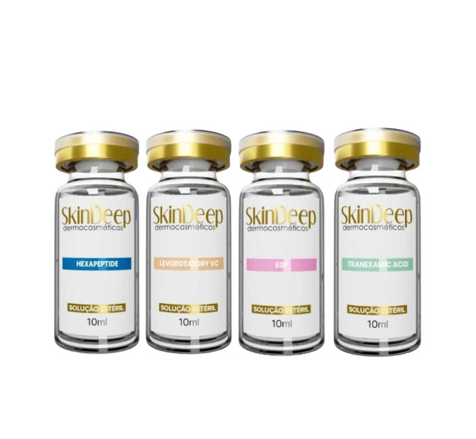 Kit Degustação SkinDeep - Hidratação + Clareador + Vita C + Rejuvenescimento - 4 Monodoses de 10 ml 