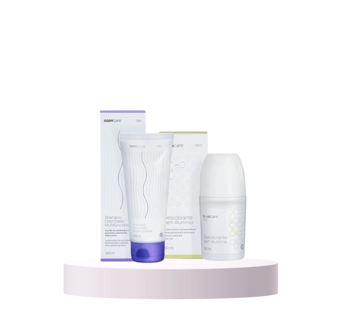 Kit Duplo Cuidado - Shampoo Ozonizado em Creme + Desodorante Ozonizado - Ozoncare