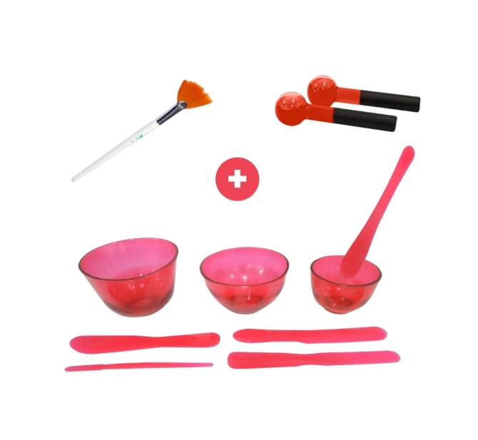 Kit Essencial 1.0 - Cubetas + Espátulas + Pincel de Seda + Esferas - Acessórios de Estética Estek