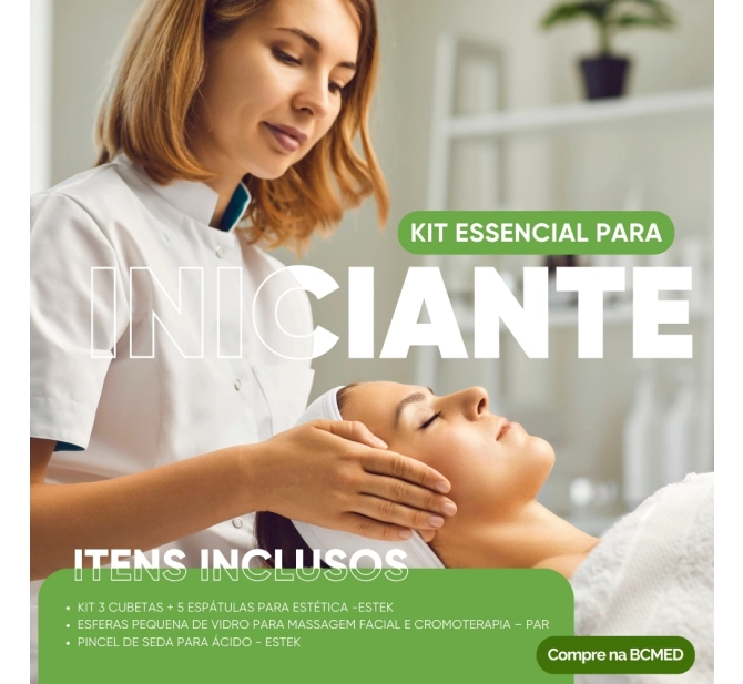 Kit Essencial 3.0 - Cubetas + Espátulas + Pincel de Seda + Esferas - Acessórios de Estética Estek