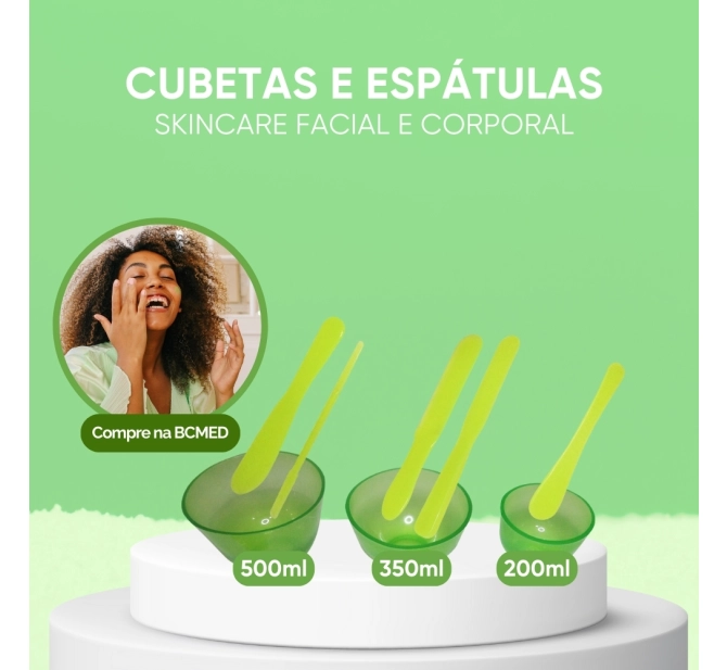 Kit Essencial 3.0 - Cubetas + Espátulas + Pincel de Seda + Esferas - Acessórios de Estética Estek