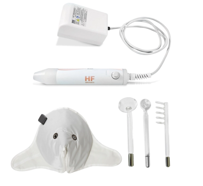 Kit Estética Facial - HF Alta Frequência + Eletrodo Cebolinha + Máscara Térmica Facial 