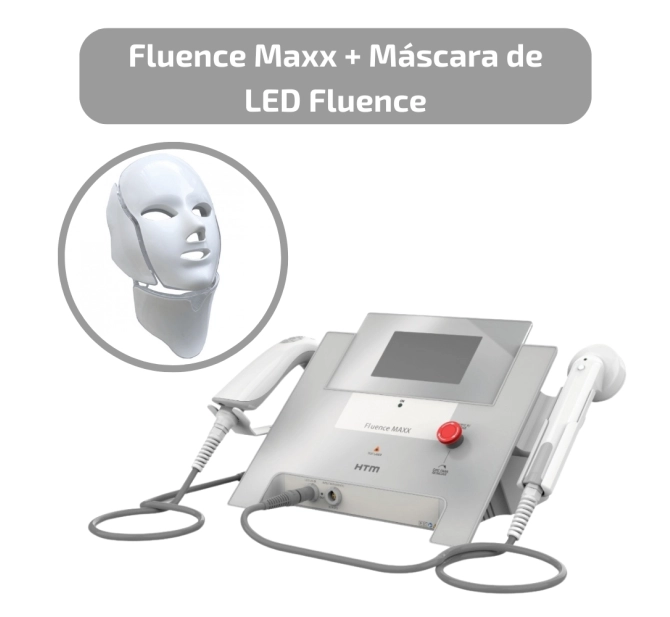  Kit Fluence Maxx + Máscara Fototerapia LED Facial para Fluence - HTM