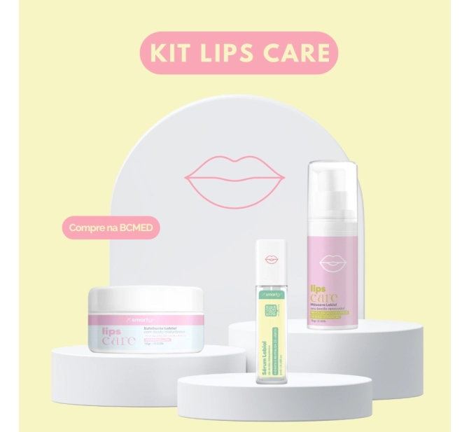 Kit Lips Care Tratamento Labial - Hidratante, Máscara e Sérum Labial - Smart GR