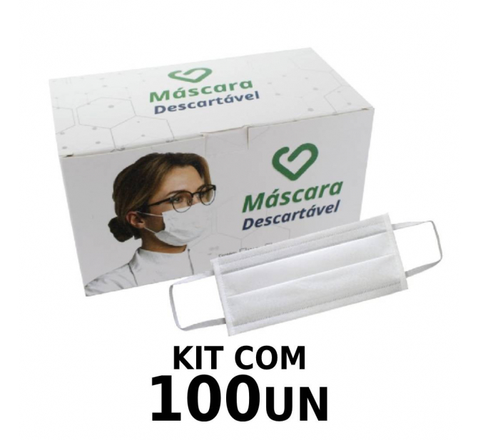 Kit 4 Caixas Máscara Facial Descartável Com Elástico Kit Com 25un Cada - BCMED