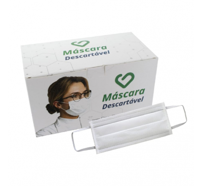 Kit 4 Caixas Máscara Facial Descartável Com Elástico Kit Com 25un Cada - BCMED