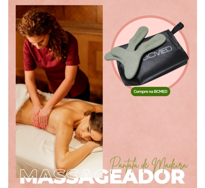 Kit Massagem Corporal - Pantala Massageador + Bolsa Necessáire + Creme De Massagem Pimenta Negra 1Kg - Smart GR