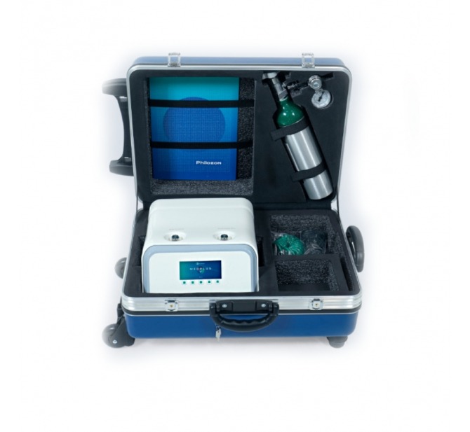 Kit Medplus V Aparelho Gerador De Ozônio Com Vácuo + Case Maleta + Válvula e Cilindro - Philozon