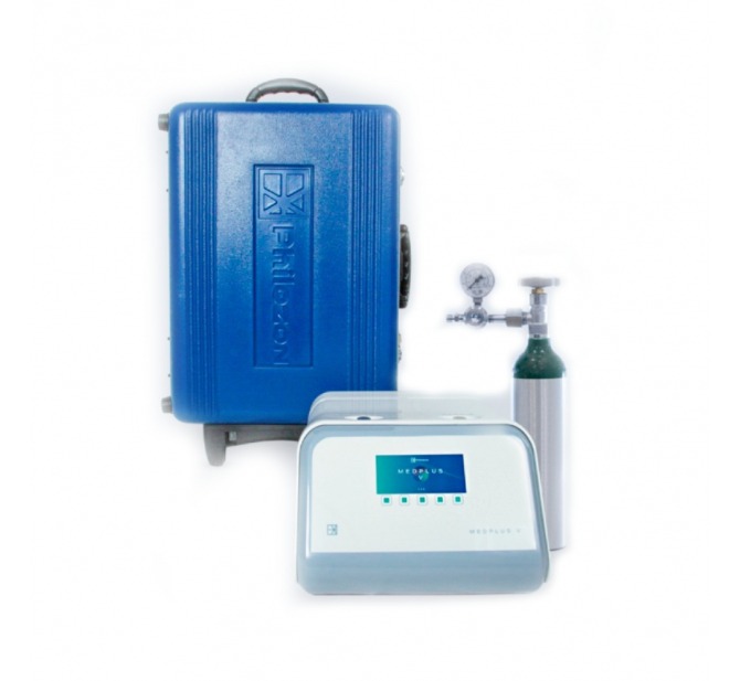 Kit Medplus V Aparelho Gerador De Ozônio Com Vácuo + Case Maleta + Válvula e Cilindro - Philozon