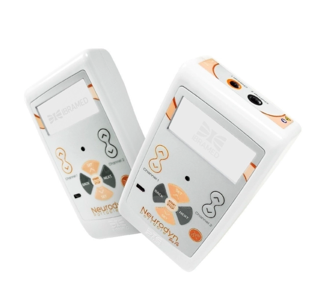  Kit Neurodyn Portable TENS/FES - Ibramed + Eletrodo Adesivo 5x5 cm (20 unidades) - Ibramed