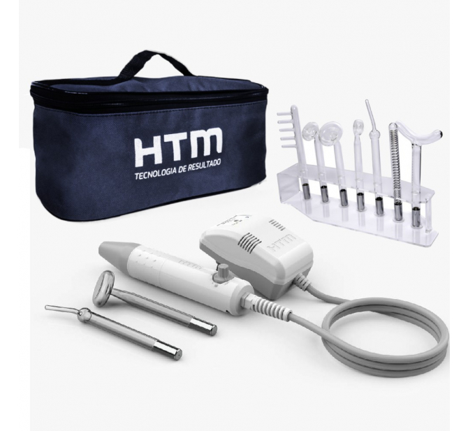 Kit Novo Beauty Face HTM + Kit Eletrodos de Vidro 7 peças + Rack Organizador