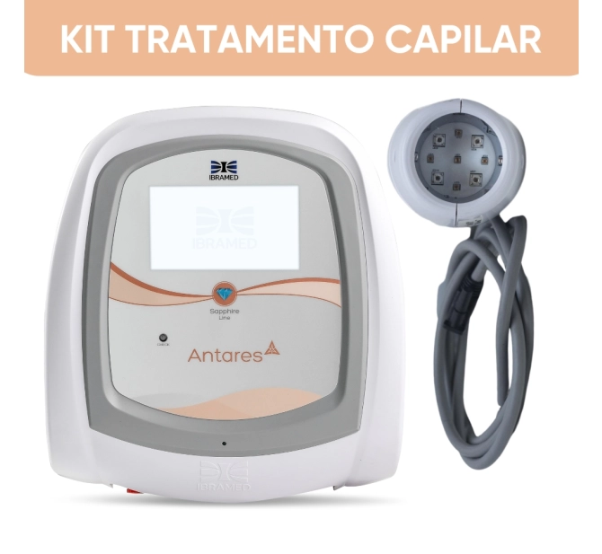 Kit para Tratamento Capilar - Antares Fotobiomodulação + Cluster P2 LED Vermelho e Infravermelho - Ibramed