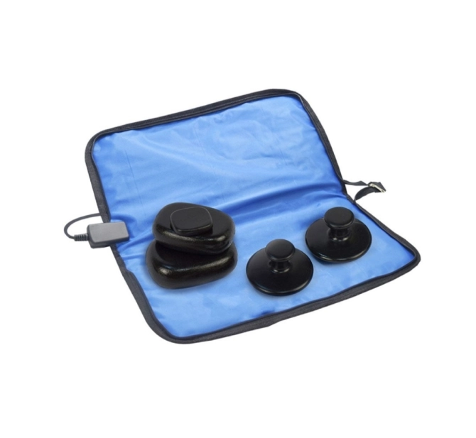 Kit Pedra Vulcânicas Basálticas + Bolsa Térmica para Pedras 110V - Estek
