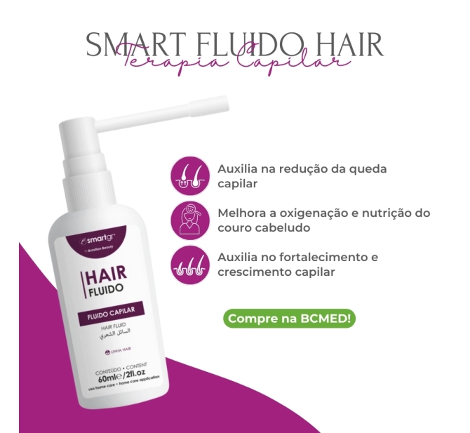 Kit Dermaroller 2.0mm + Smart Fluido Hair Terapia Capilar 60 ml - Smart GR 