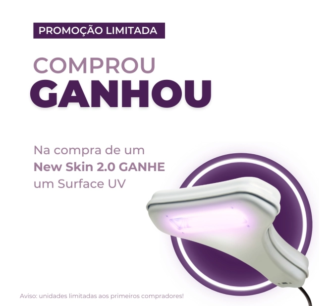 Kit Promocional - New Skin 2.0 Eletrocautério e Jato de Plasma + Surface UV Ultravioleta - MMO