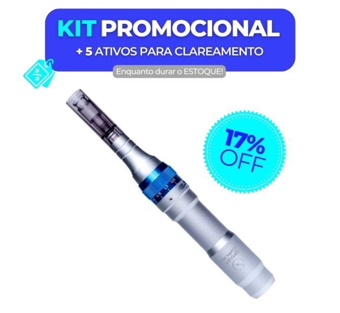 Kit Promocional Smart DermaPen +5 Ativos para Clareamento - Smart GR 