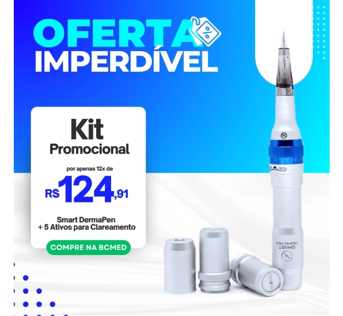 Kit Promocional Smart DermaPen +5 Ativos para Clareamento - Smart GR 