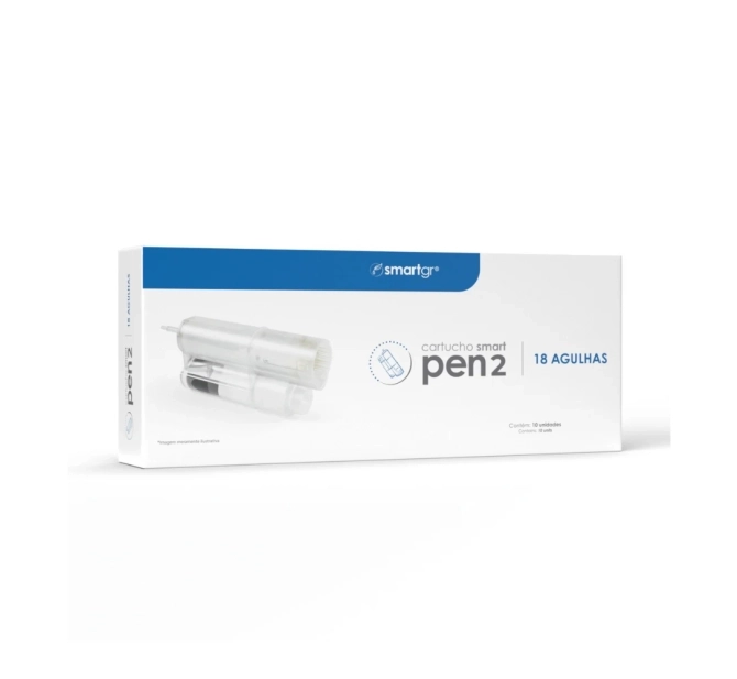 Kit Smart Pen 2 + 2 Cartuchos de 18 Agulhas + GHK-Cu de Brinde - Smart GR