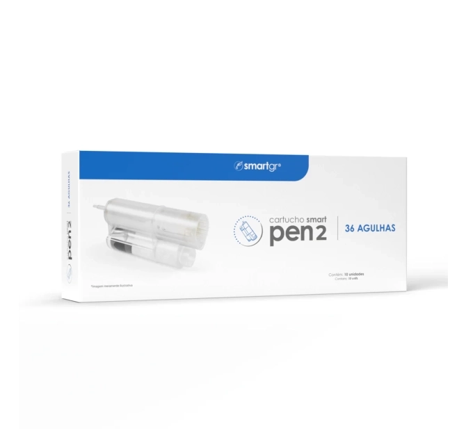 Kit Smart Pen 2 + 2 Cartuchos de 36 Agulhas + GHK-Cu de Brinde - Smart GR