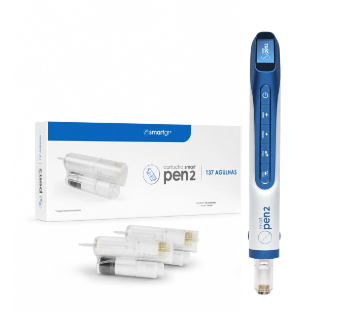 Kit Smart Pen 2 + Cartuchos 137 Agulhas (10 unid.) - Smart GR 