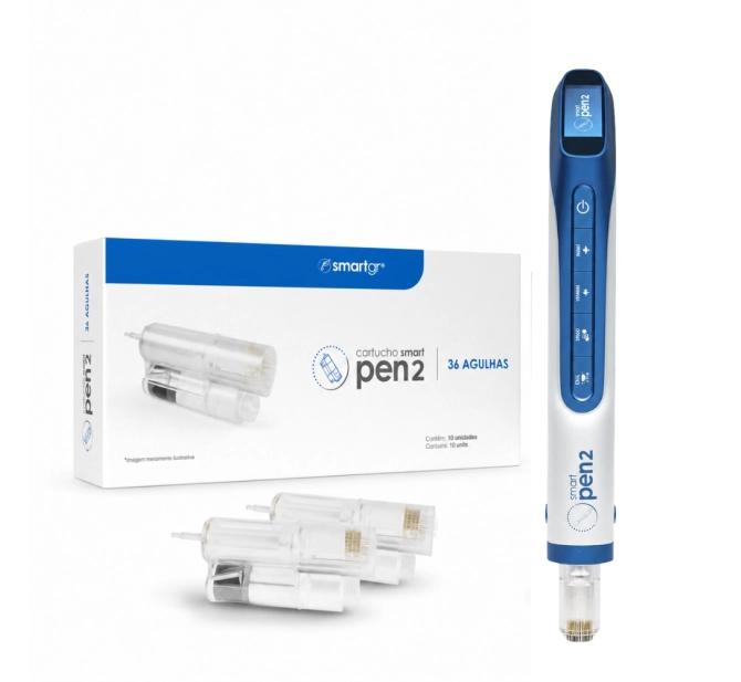 Kit Smart Pen 2 + Cartuchos 36 Agulhas (10 unid.) | Smart GR