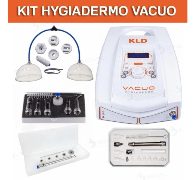 Kit Vacuoterapia - Hygiadermo Vacuo + Peeling de Diamante + Caneta Extratora + Pump Up - KLD
