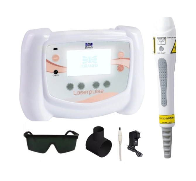Kit Laserpulse Portable + Caneta de LED RGB 450nm, 525nm e 630nm - Ibramed