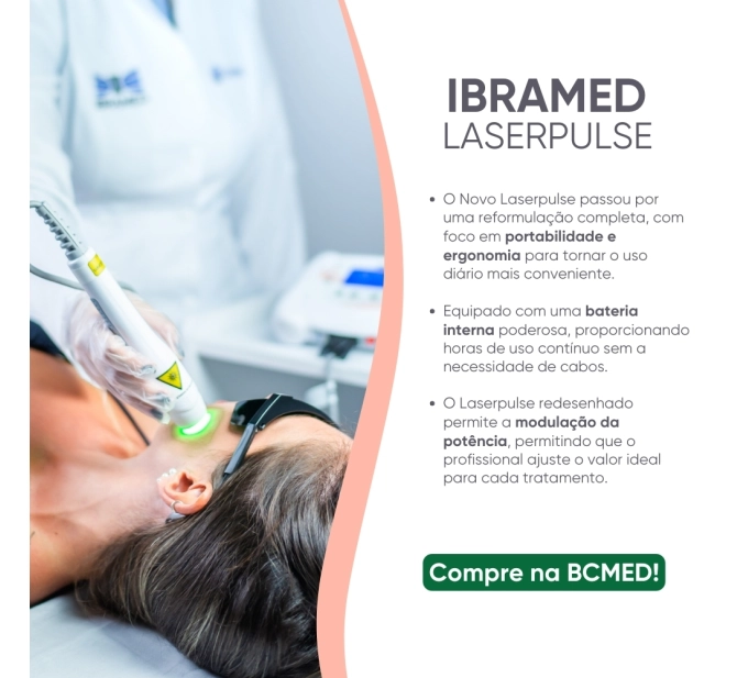 Laserpulse Portable Ibramed - Aparelho de Laserterapia e Reabilitação de LED e Laser 