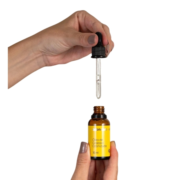 Óleo de Girassol Ozonizado 30ml com Ação Cicatrizante - Ozoncare