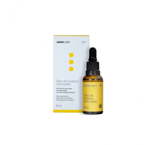 Óleo de Girassol Ozonizado 30ml com Ação Cicatrizante - Ozoncare