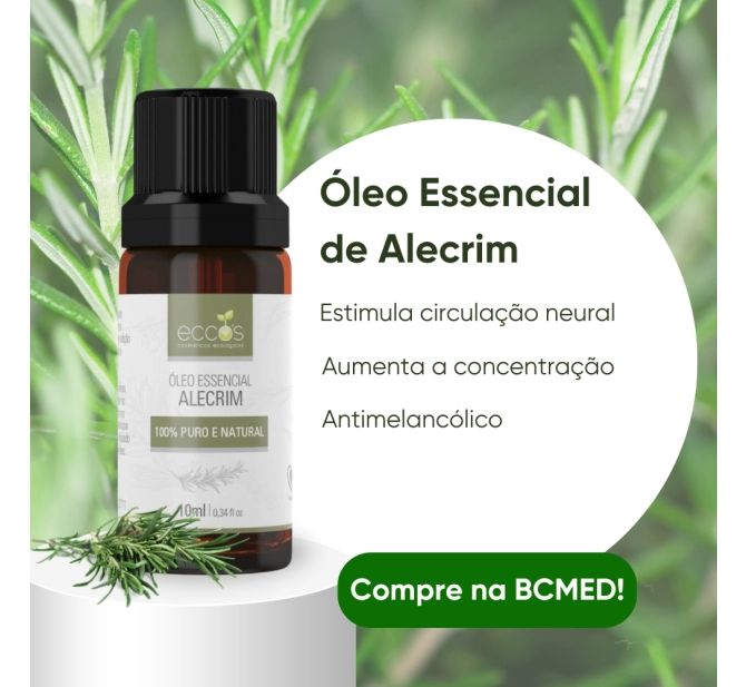 Óleo Essencial de Alecrim Origem Espanhola 10ml - Eccos Cosméticos