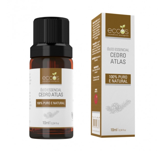 Óleo Essencial De Cedro Atlas 10ml - Anti-inflamatório e Antifúngico - Eccos Cosméticos 