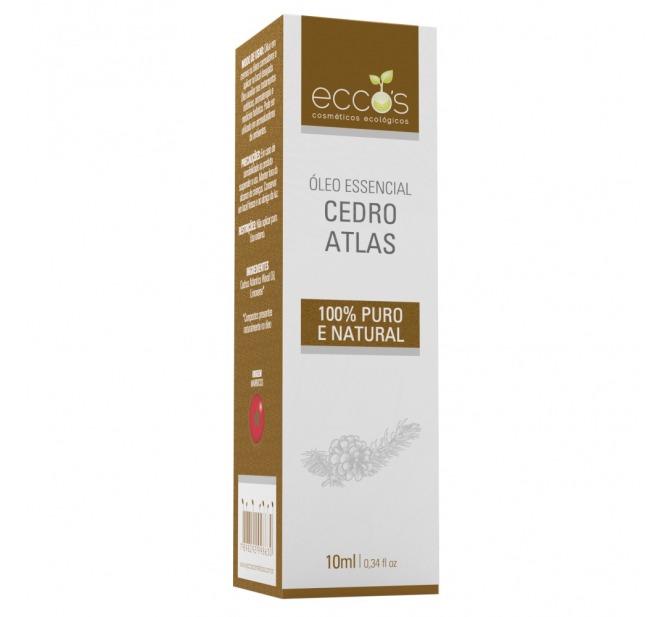 Óleo Essencial De Cedro Atlas 10ml - Anti-inflamatório e Antifúngico - Eccos Cosméticos 