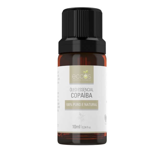 Óleo Essencial De Copaíba 10ml - Alívio de Dores Musculares - Eccos Cosméticos 