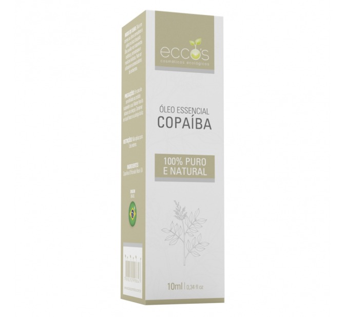 Óleo Essencial De Copaíba 10ml - Alívio de Dores Musculares - Eccos Cosméticos 