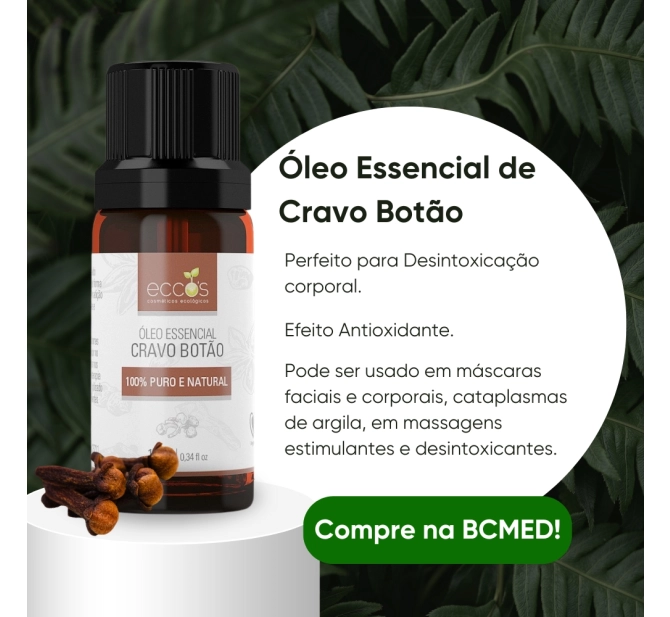 Óleo Essencial De Cravo Botão 10ml - Eccos Cosméticos